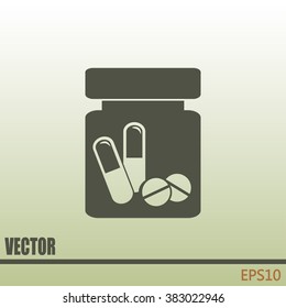 Vector icon Vial of medicine 