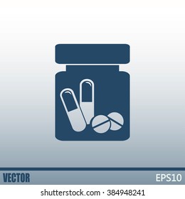 Vector icon Vial of medicine 