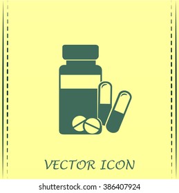 Vector icon Vial of medicine 