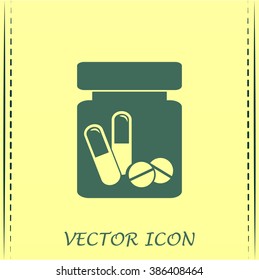 Vector icon Vial of medicine 