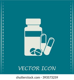 Vector icon Vial of medicine 