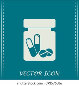 Vector icon Vial of medicine 