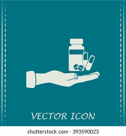 Vector icon Vial of medicine