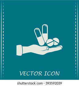 Vector icon Vial of medicine