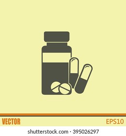 Vector icon Vial of medicine 