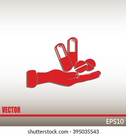 Vector icon Vial of medicine