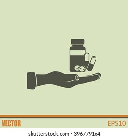 Vector icon Vial of medicine
