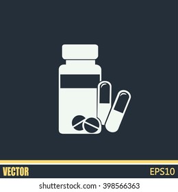Vector icon Vial of medicine 
