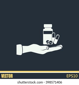 Vector icon Vial of medicine