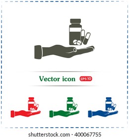 Vector icon Vial of medicine