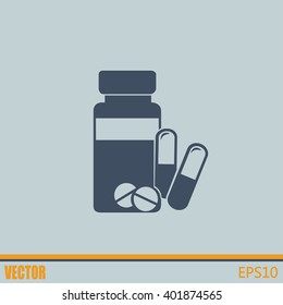 Vector icon Vial of medicine 