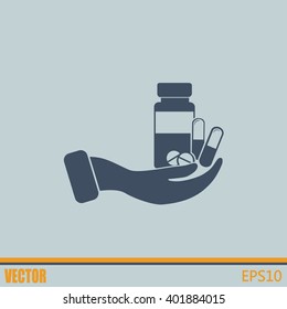 Vector icon Vial of medicine 