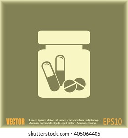 Vector icon Vial of medicine 