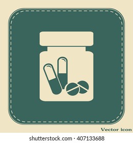 Vector icon Vial of medicine 