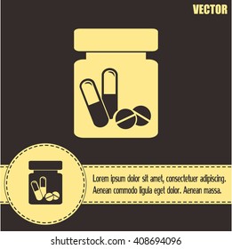 Vector icon Vial of medicine 