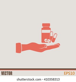 Vector icon Vial of medicine