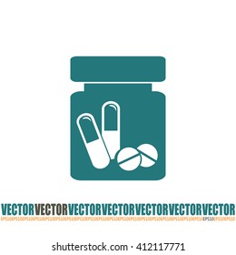 Vector icon Vial of medicine 