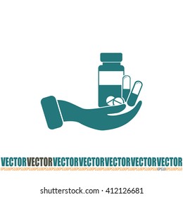 Vector icon Vial of medicine 