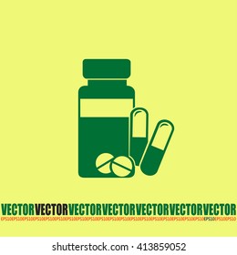 Vector icon Vial of medicine 