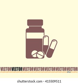 Vector icon Vial of medicine 