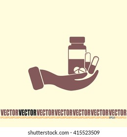 Vector icon Vial of medicine 