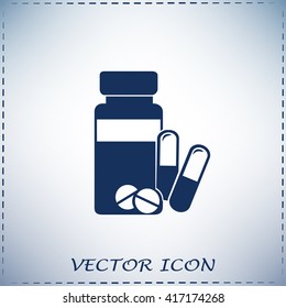 Vector icon Vial of medicine 