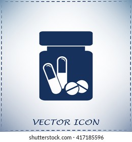 Vector icon Vial of medicine 