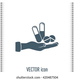 Vector icon Vial of medicine