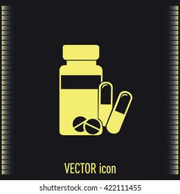 Vector icon Vial of medicine 
