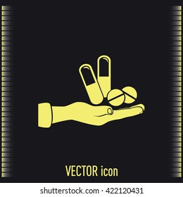 Vector icon Vial of medicine