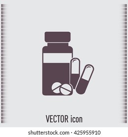 Vector icon Vial of medicine 