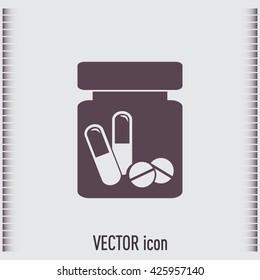 Vector icon Vial of medicine 