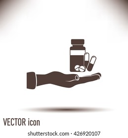 Vector icon Vial of medicine