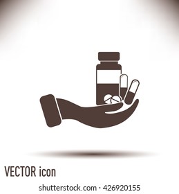 Vector icon Vial of medicine 
