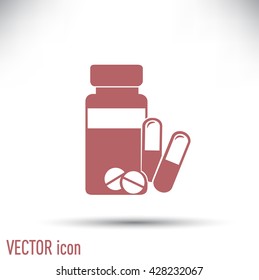 Vector icon Vial of medicine 