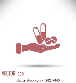 Vector icon Vial of medicine