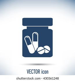 Vector icon Vial of medicine 