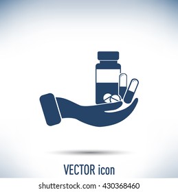 Vector icon Vial of medicine 