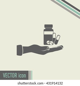 Vector icon Vial of medicine
