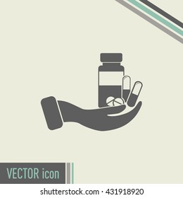 Vector icon Vial of medicine 