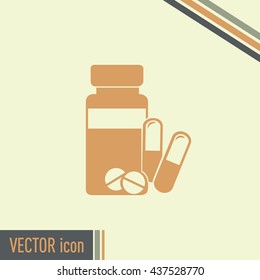 Vector icon Vial of medicine 