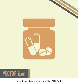Vector icon Vial of medicine 
