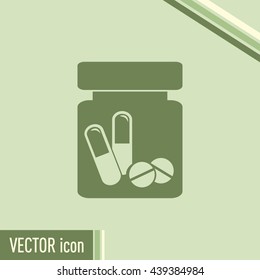 Vector icon Vial of medicine 