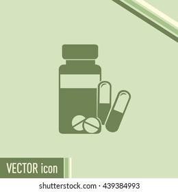 Vector icon Vial of medicine 