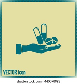Vector icon Vial of medicine
