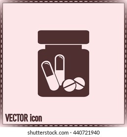 Vector icon Vial of medicine 