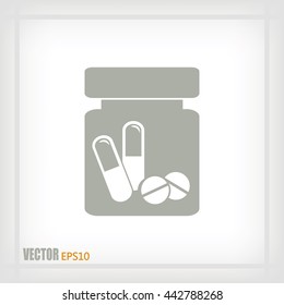 Vector icon Vial of medicine 