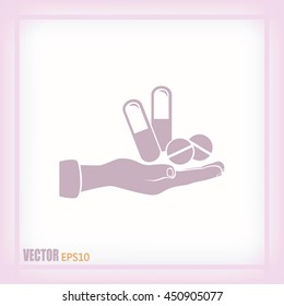 Vector icon Vial of medicine