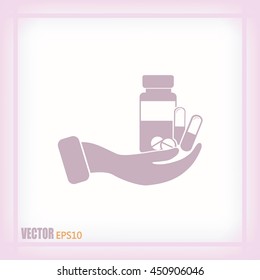 Vector icon Vial of medicine 