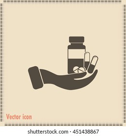 Vector icon Vial of medicine 